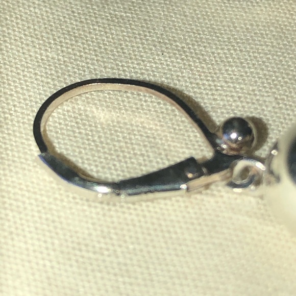 Sterling Silver .925 Vintage Ball Bead Dangle/Drop Earrings - Picture 8 of 8